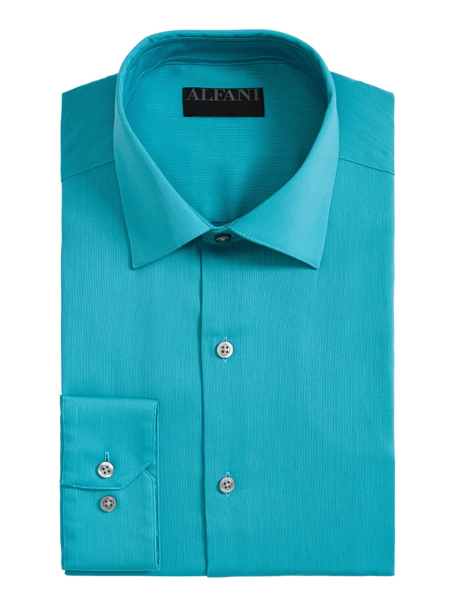 ALFANI Mens Turquoise Work Dress Shirt ...